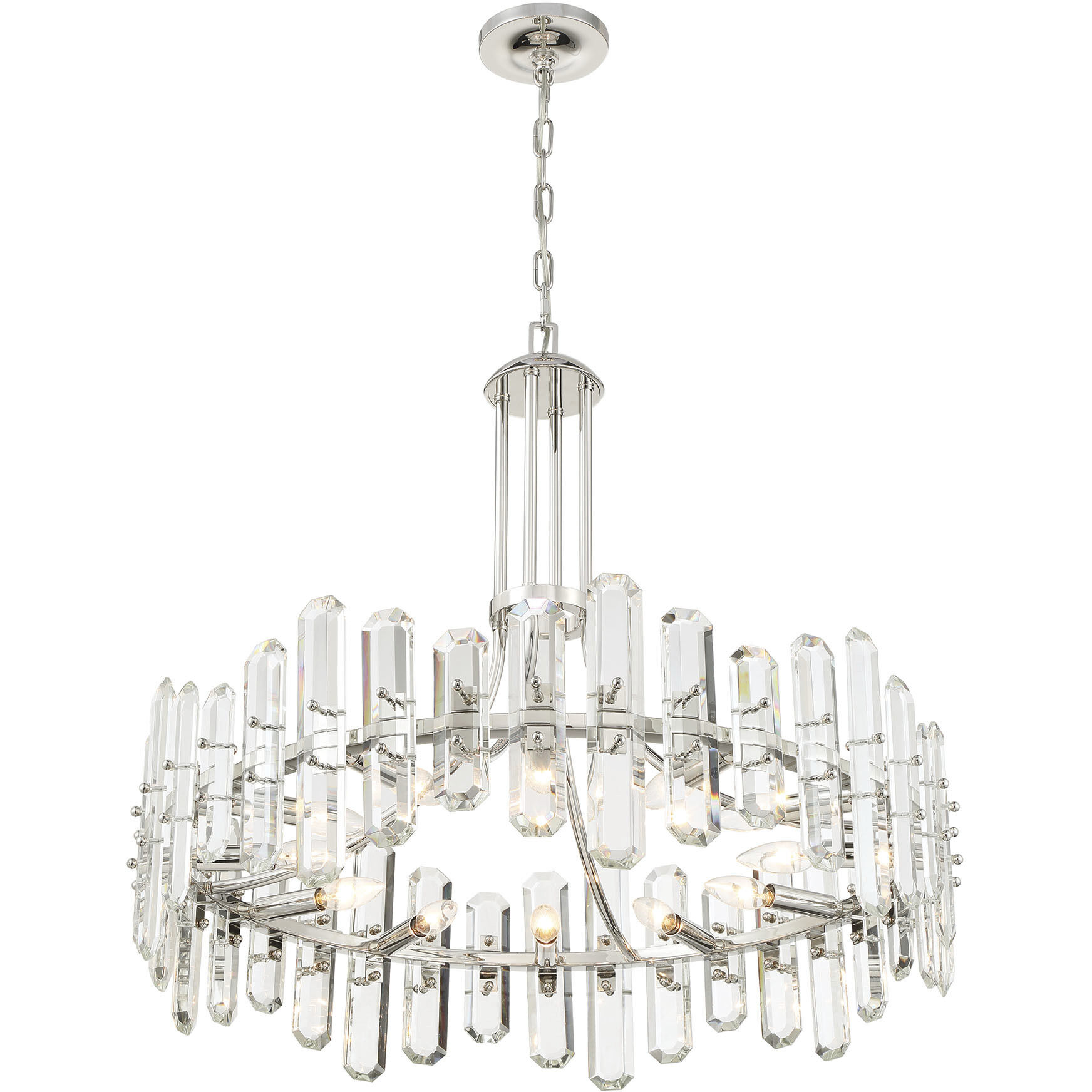 Bolton 12 Light 31 inch Polished Nickel Chandelier Ceiling Light