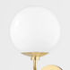 Stella 2 Light 7 inch Aged Brass Wall Sconce Wall Light 