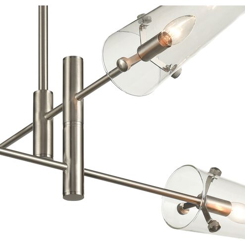 Valante 4 Light 49 inch Satin Nickel with Clear Chandelier Ceiling Light