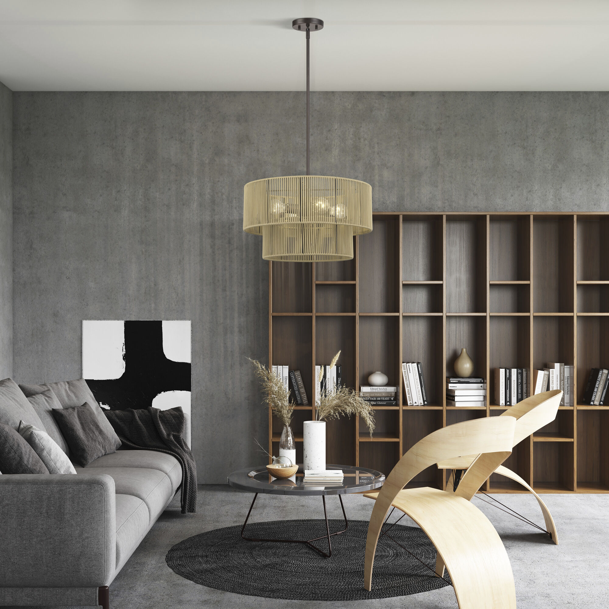 Acordia 4 Light 20 inch English Bronze Pendant Chandelier Ceiling Light