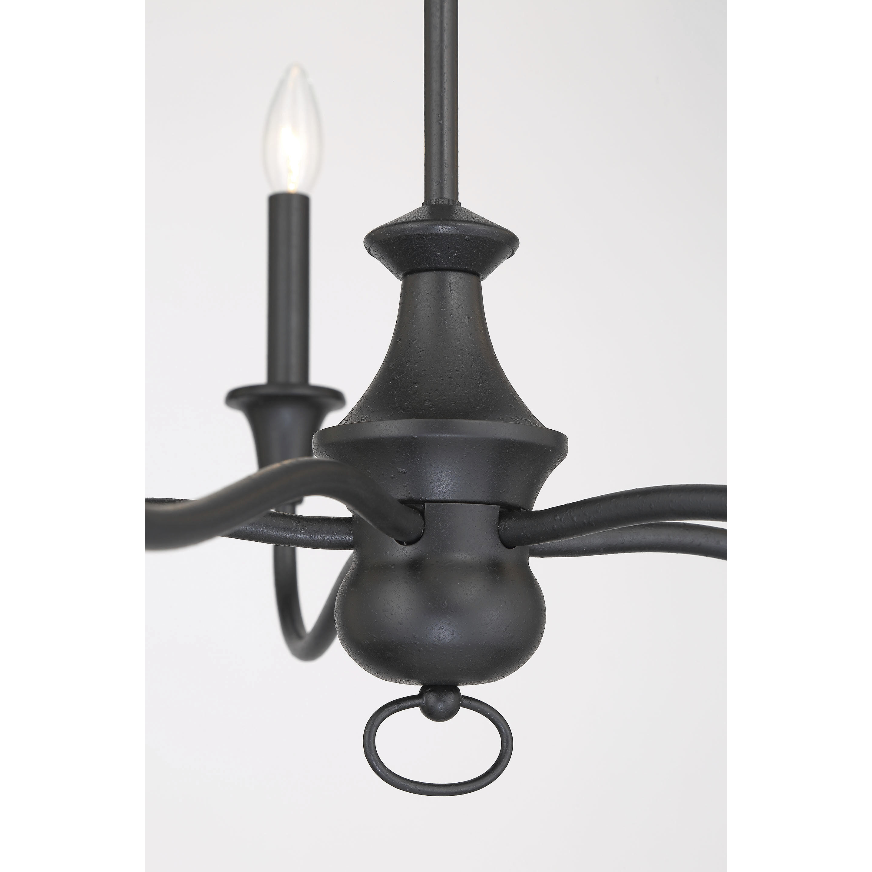 Halifax County 5 Light 28 inch Textured Coal Chandelier Ceiling Light