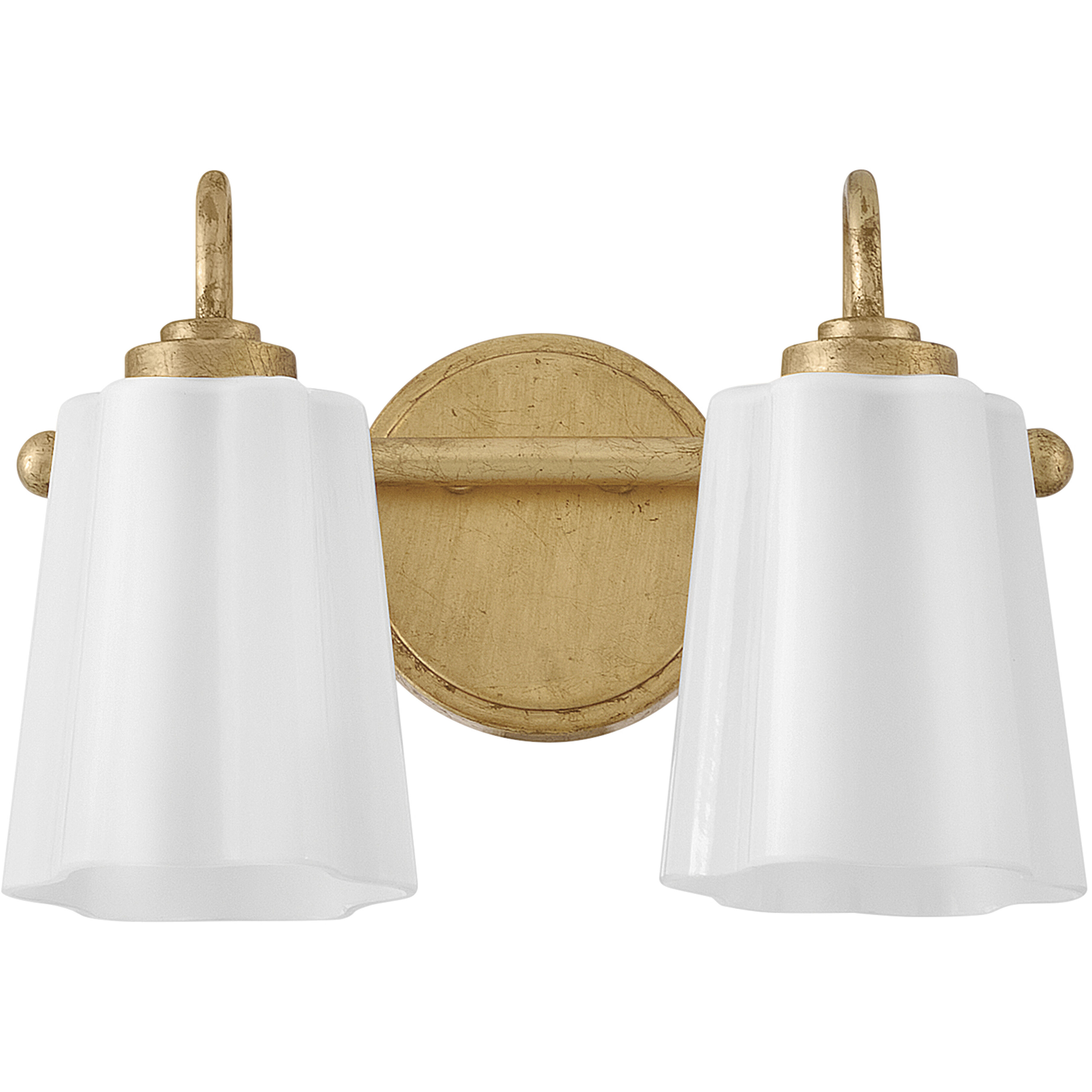 Honey 2 Light 13.25 inch Distressed Brass Bath Light Wall Light