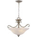 Monrovia LED 17 inch Brushed Nickel Semi-Flush Mount Ceiling Light