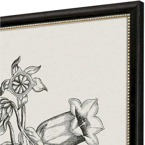 Garden Sketch Black and Beige and Neutral and White Framed Art