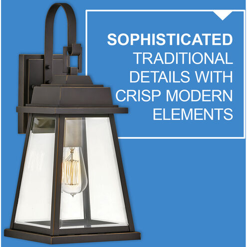 Bainbridge LED 19 inch Oil Rubbed Bronze with Heritage Brass Outdoor Wall Mount Lantern