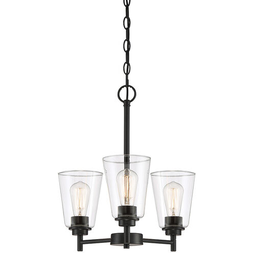 Westin 3 Light 18 inch Matte Black Chandelier Ceiling Light