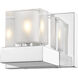 Fallon LED 6 inch Chrome Wall Sconce Wall Light in Clear and Frosted
