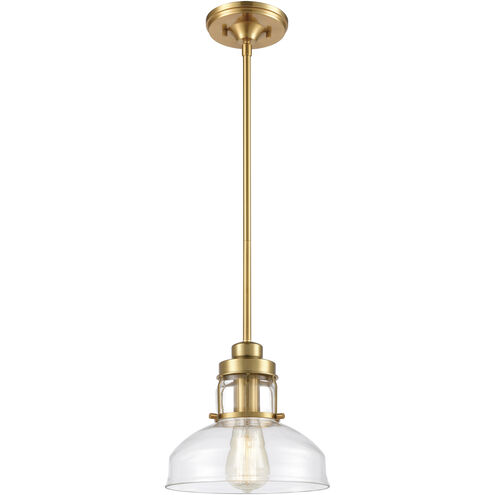 Manhattan Boutique 1 Light 9 inch Brushed Brass Mini Pendant Ceiling Light