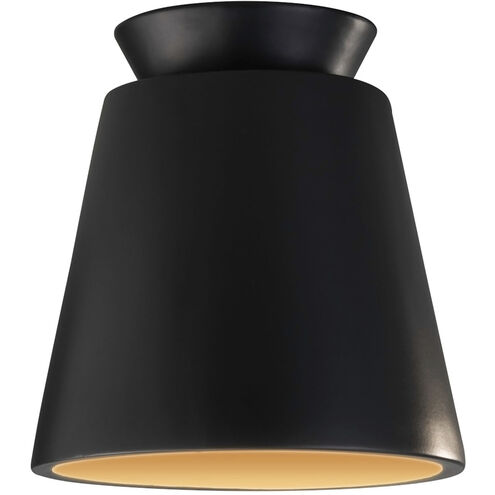 Radiance Collection 1 Light 7.5 inch Carbon Matte Black/Champagne Gold Flush-Mount Ceiling Light