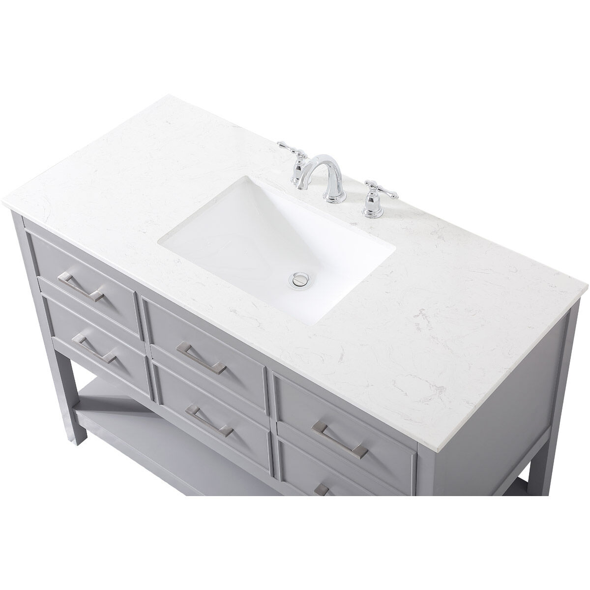 Sinclaire 48 X 22 X 34 inch Gray Vanity Sink Set