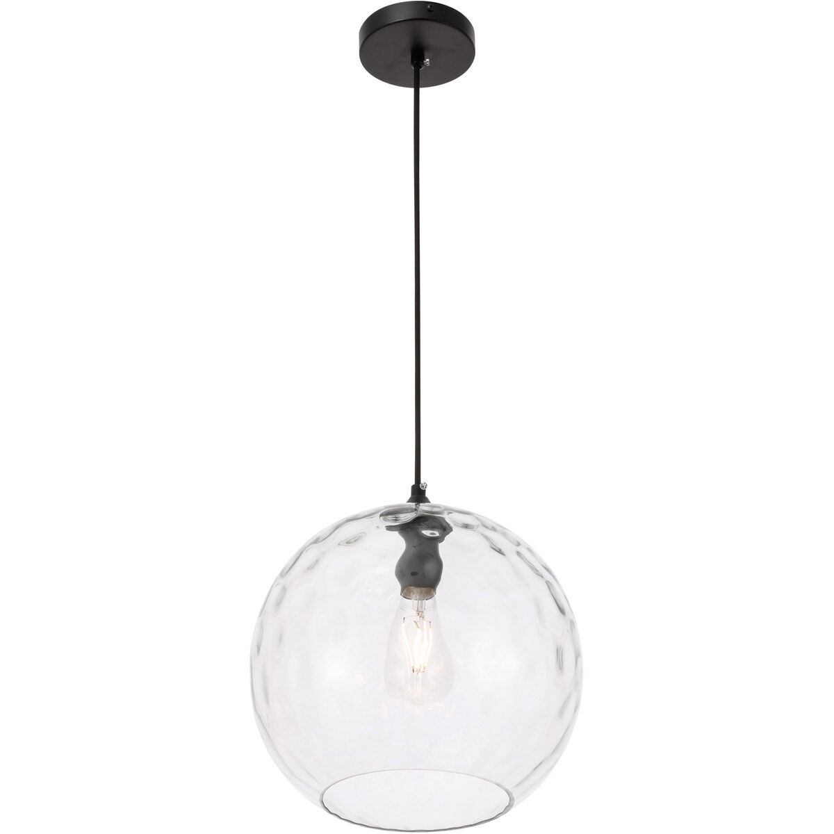 Gibson 1 Light 12 inch Black Pendant Ceiling Light
