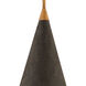 Baird 1 Light 8 inch Molé Black/Molé Gold/Acrylic White Interior Pendant Ceiling Light, Bunny Williams Collection