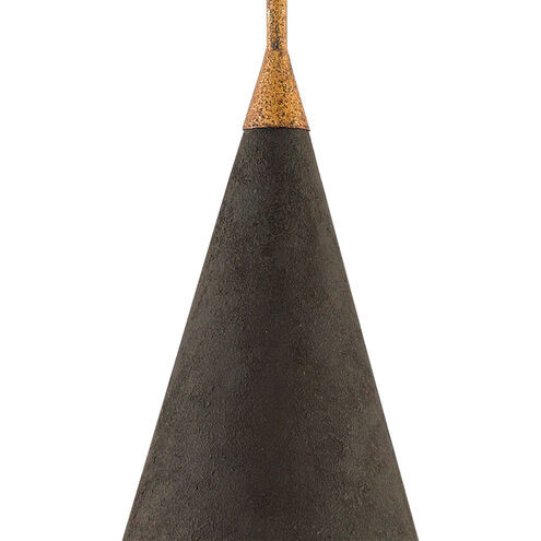 Baird 1 Light 8 inch Molé Black/Molé Gold/Acrylic White Interior Pendant Ceiling Light, Bunny Williams Collection