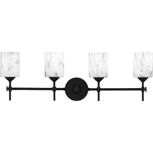 Aria 4 Light 31.25 inch Matte Black Bath Light Wall Light, Extra Large