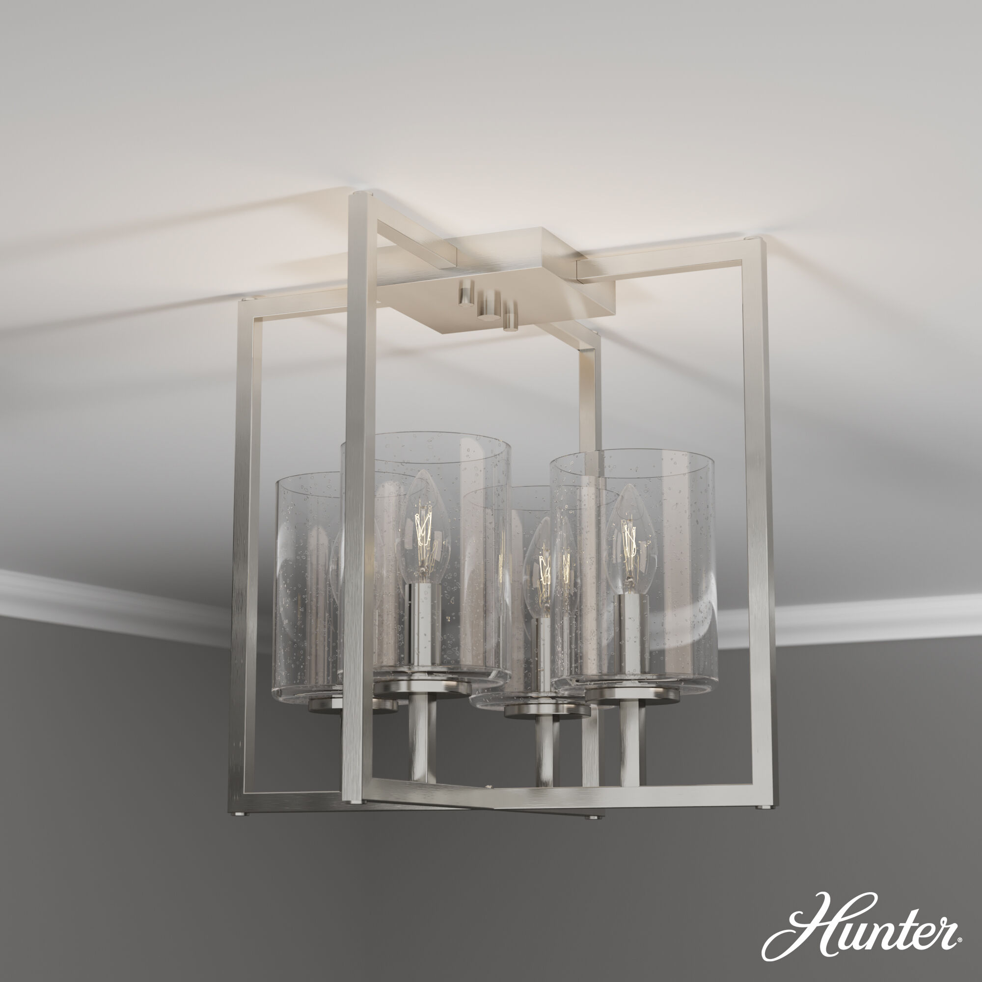 Kerrison 4 Light 14.5 inch Brushed Nickel Semi-Flush Mount Ceiling Light, Small