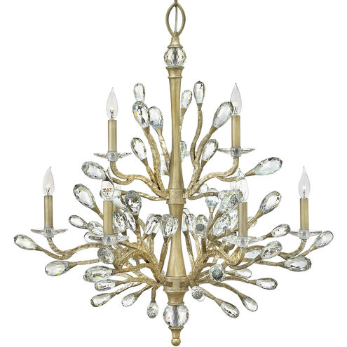 Eve LED 33.5 inch Champagne Gold Chandelier Ceiling Light