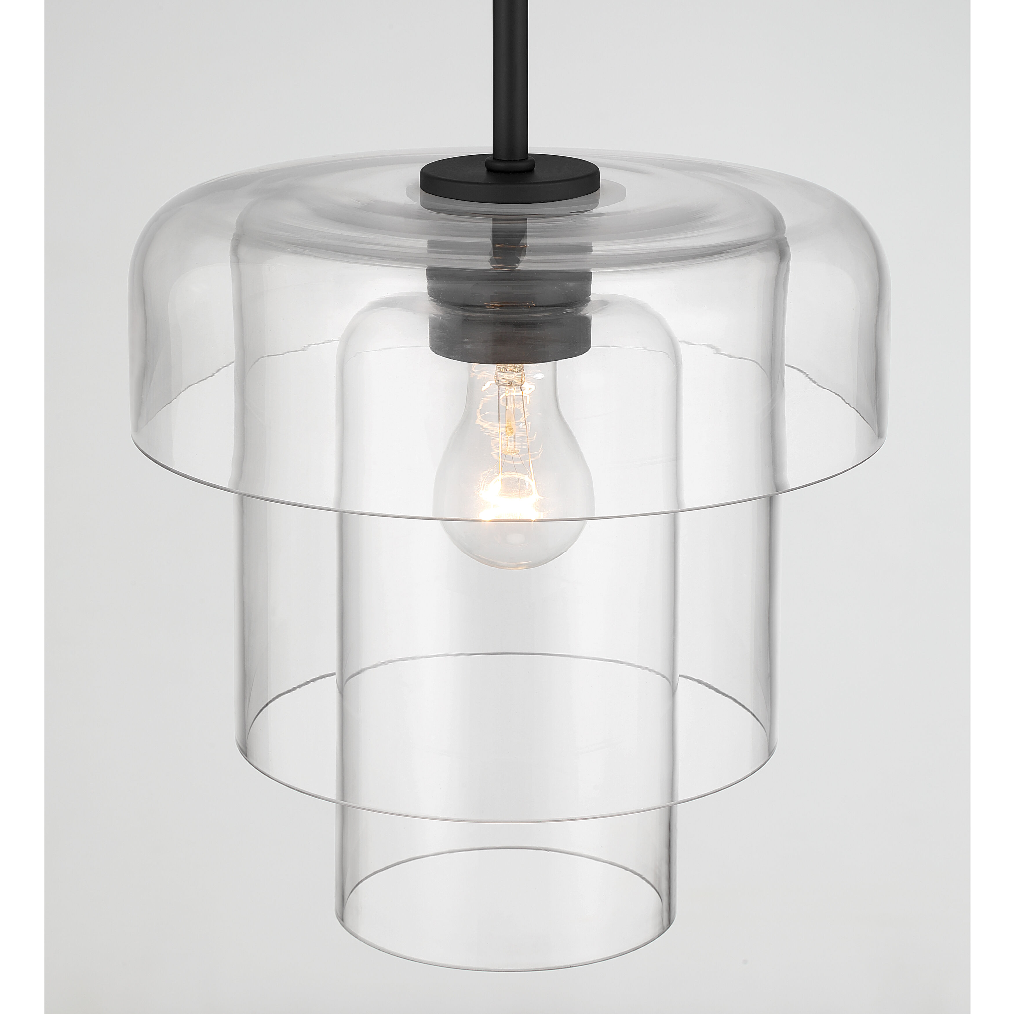 Velique 1 Light 11 inch Dark Matte Black Pendant Ceiling Light