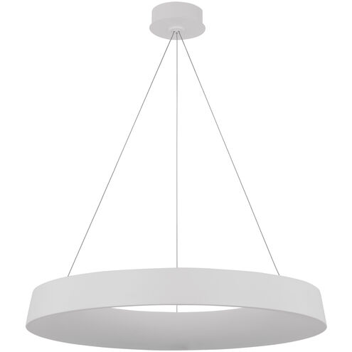Barbara Barry Neptune LED 30 inch Matte White Uplight Ring Chandelier Ceiling Light