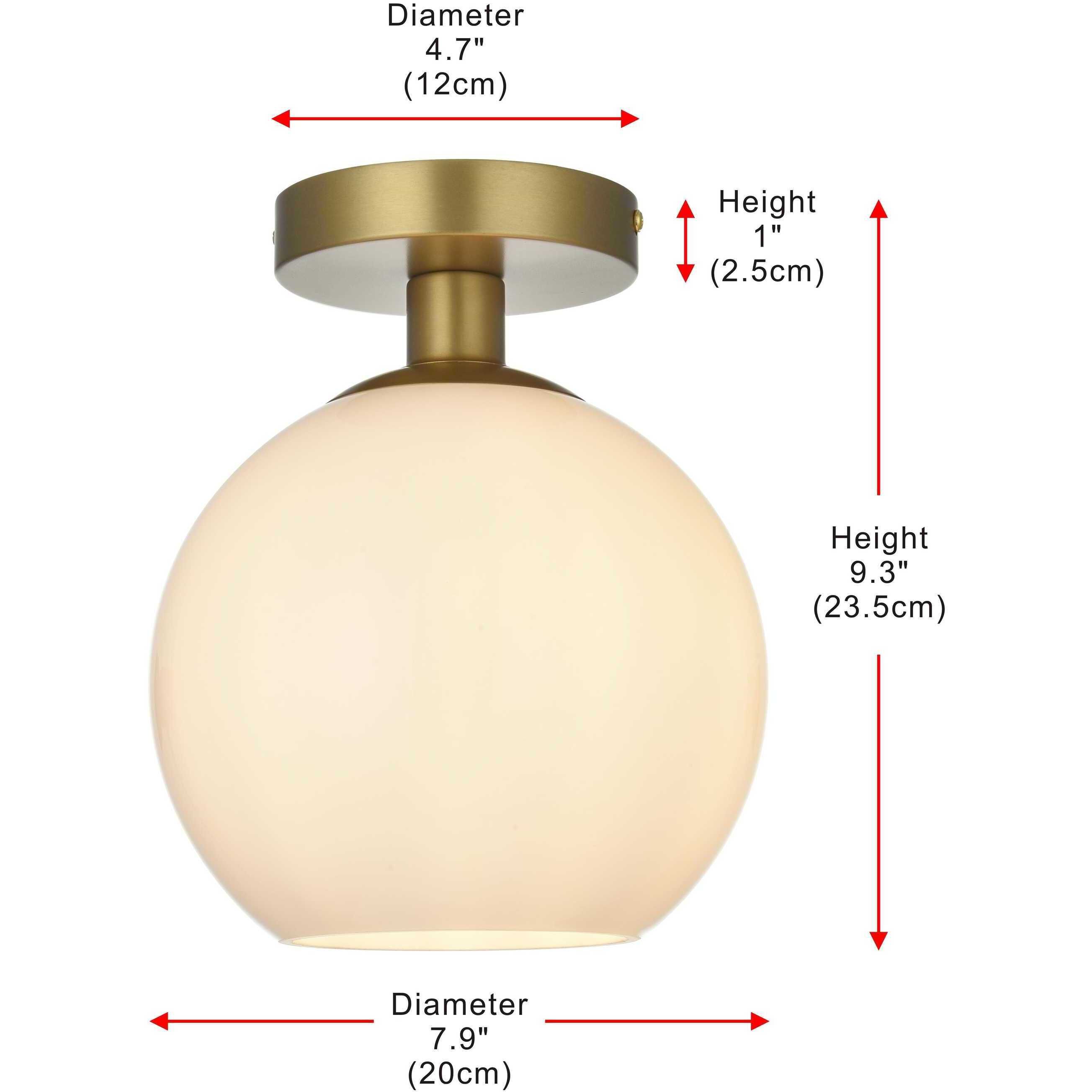 Baxter 1 Light 8 inch Satin Gold Flush Mount Ceiling Light