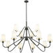 Gianna 12 Light 60.25 inch Matte Black Chandelier Ceiling Light