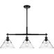 Yep Orwell Island Light Ceiling Light in Matte Black, Clear Glass