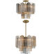 Addis 4 Light 17.75 inch Aged Brass Semi Flush Ceiling Light in Autumn