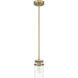 Shelby LED 4.5 inch Brushed Gold and Clear Pendant Ceiling Light