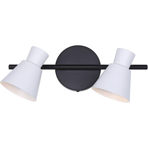 Radley 2 Light Black/White Track Lighting Ceiling Light