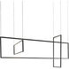 Arkell LED 19 inch Black Multi-Pendant Ceiling Light