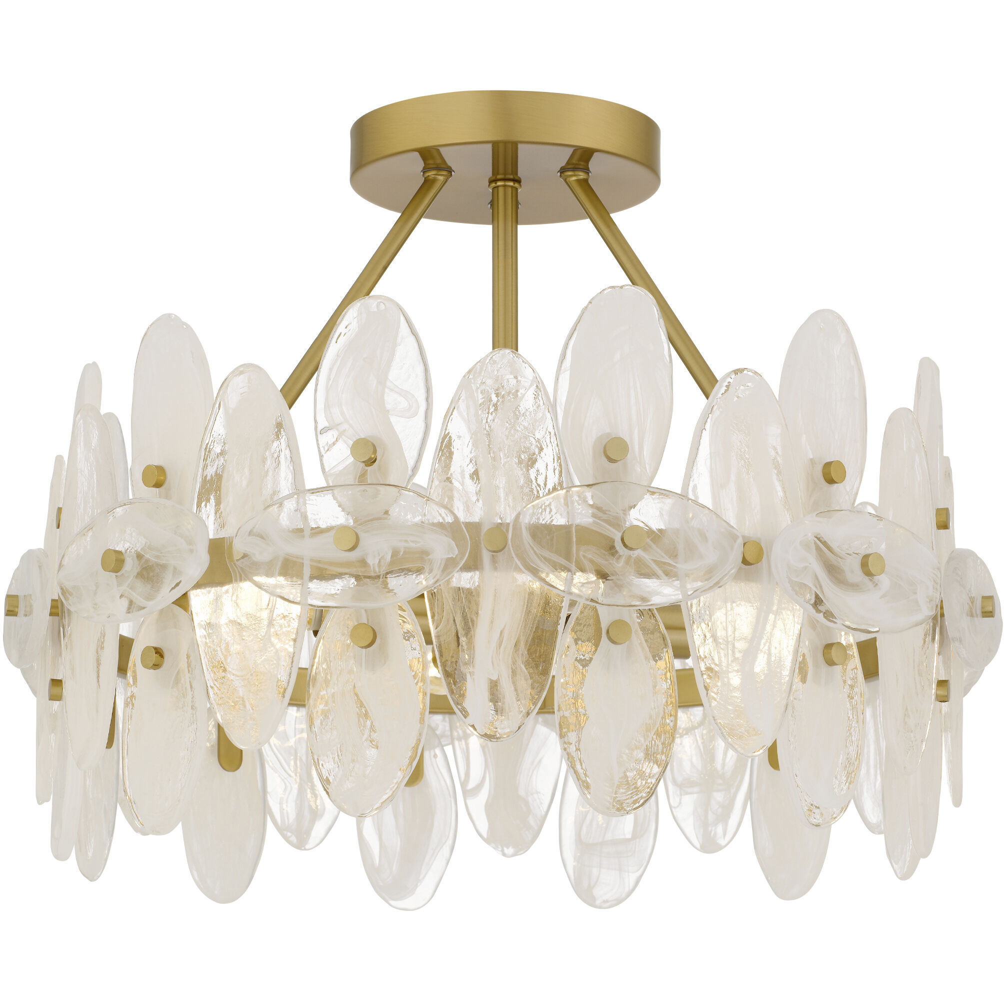 Abigail 4 Light 18 inch Brushed Gold Semi-Flush Mount Ceiling Light