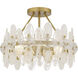 Abigail 4 Light 18 inch Brushed Gold Semi-Flush Mount Ceiling Light