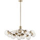 Silvarious 12 Light 26.75 inch Champagne Bronze Chandelier/Semi Flush Ceiling Light