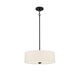 Modern 3 Light 18 inch Matte Black Pendant Ceiling Light