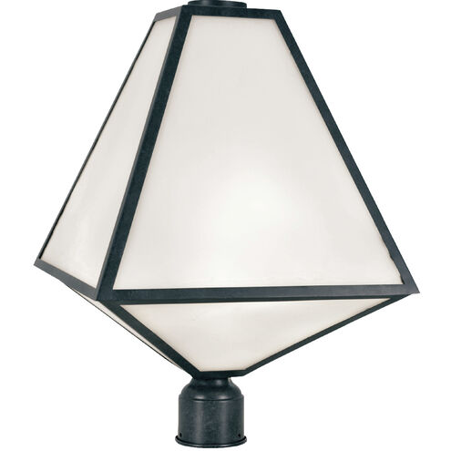 Glacier 3 Light 21 inch Black Charcoal Post in White
