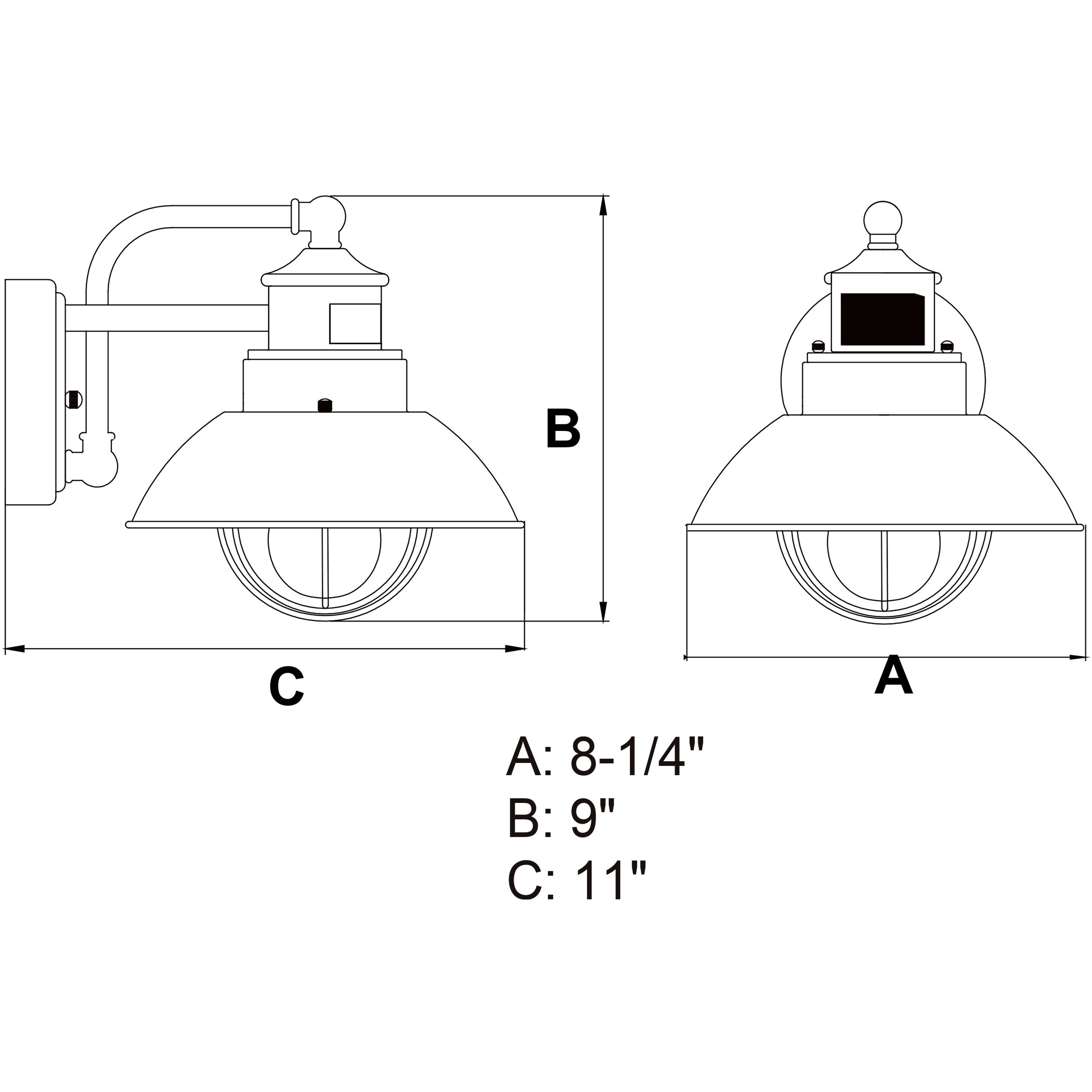Harwich Textured Black Outdoor Motion Sensor