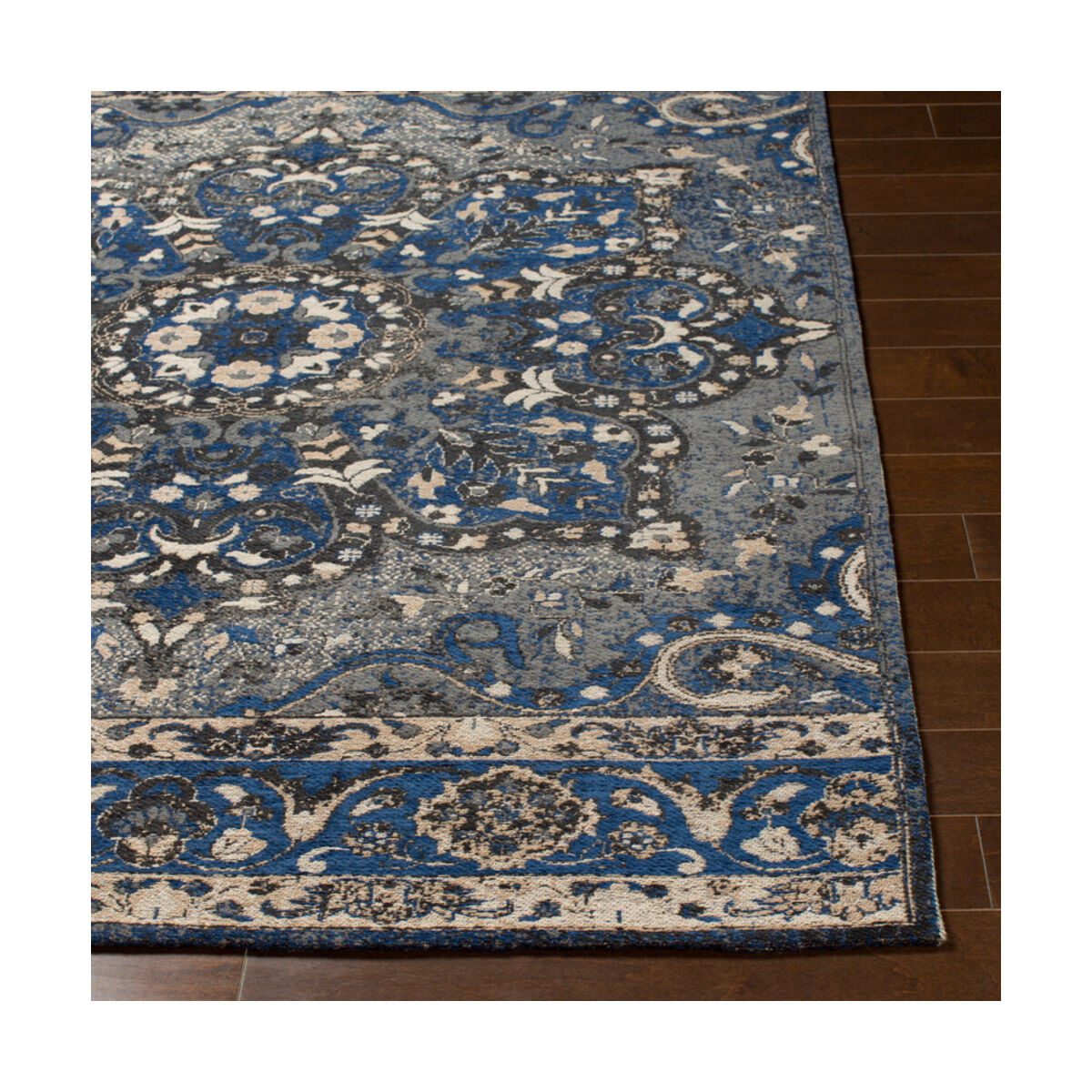 Amsterdam 36 X 24 inch Navy/Charcoal/Medium Gray/Ivory/Taupe Rugs, Rectangle