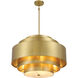 Spyglass Terrace 5 Light 26 inch Soft Brass Pendant Ceiling Light