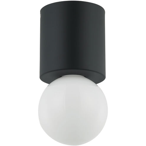 Theron 1 Light 4.75 inch Matte Black Flush Mount Ceiling Light