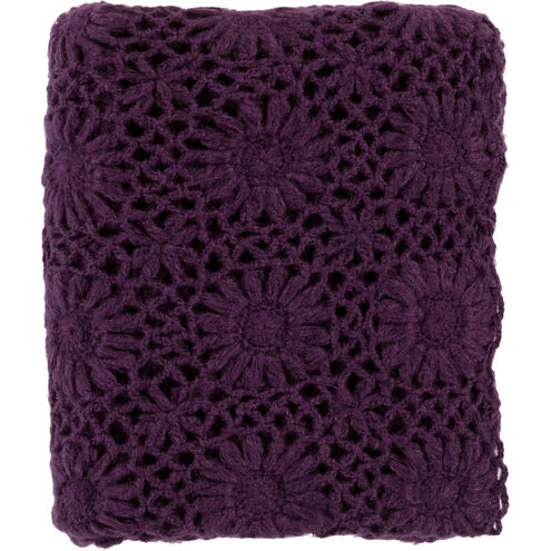 Teresa 60 X 50 inch Dark Purple Throws