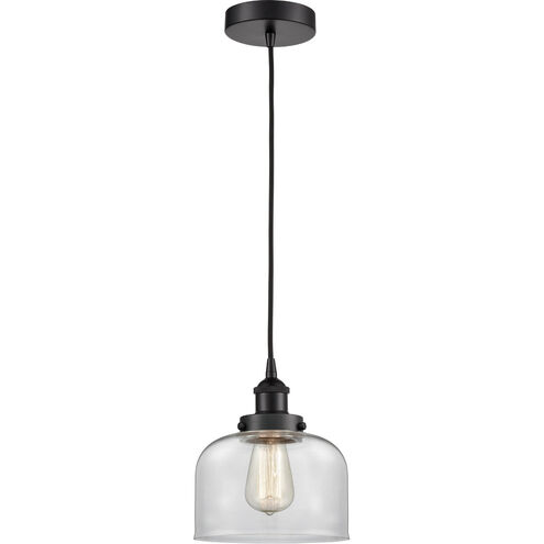 Franklin Restoration Large Bell 1 Light 8 inch Matte Black Mini Pendant Ceiling Light