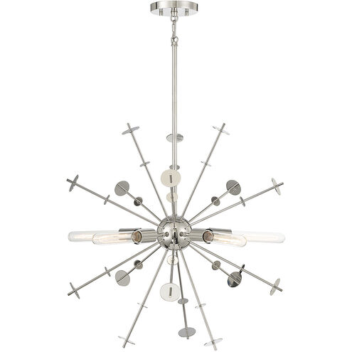 Stella 5 Light 26 inch Polished Nickel Pendant Ceiling Light