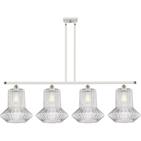 Ballston Springwater LED 48 inch White and Polished Chrome Island Light Ceiling Light, Ballston