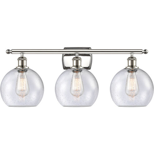Ballston Athens LED 26 inch Polished Nickel Bath Vanity Light Wall Light in Seedy Glass, Ballston