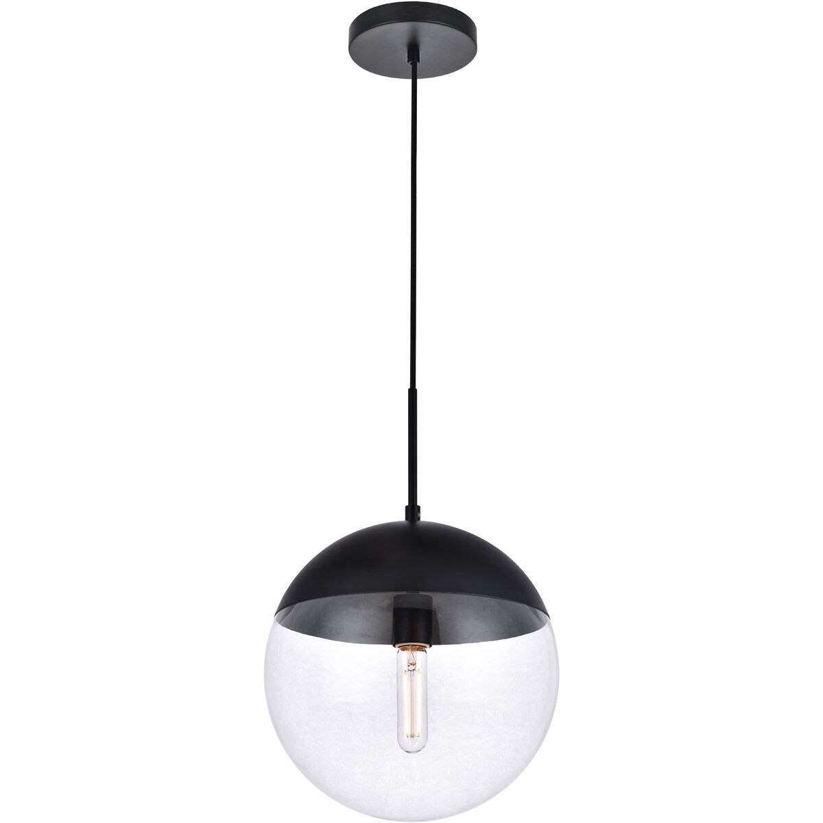 Oyster Bay 1 Light 12 inch Black Pendant Ceiling Light