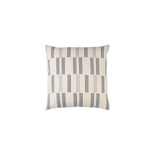 Lina 20 X 20 inch Beige and Charcoal Throw Pillow
