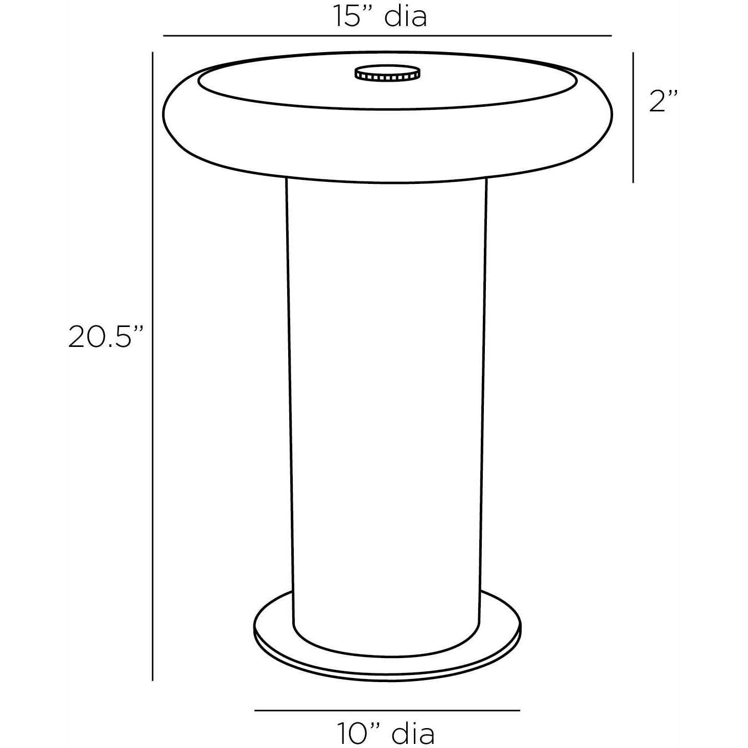 Buckley 20.5 X 15 inch Smoke Accent Table