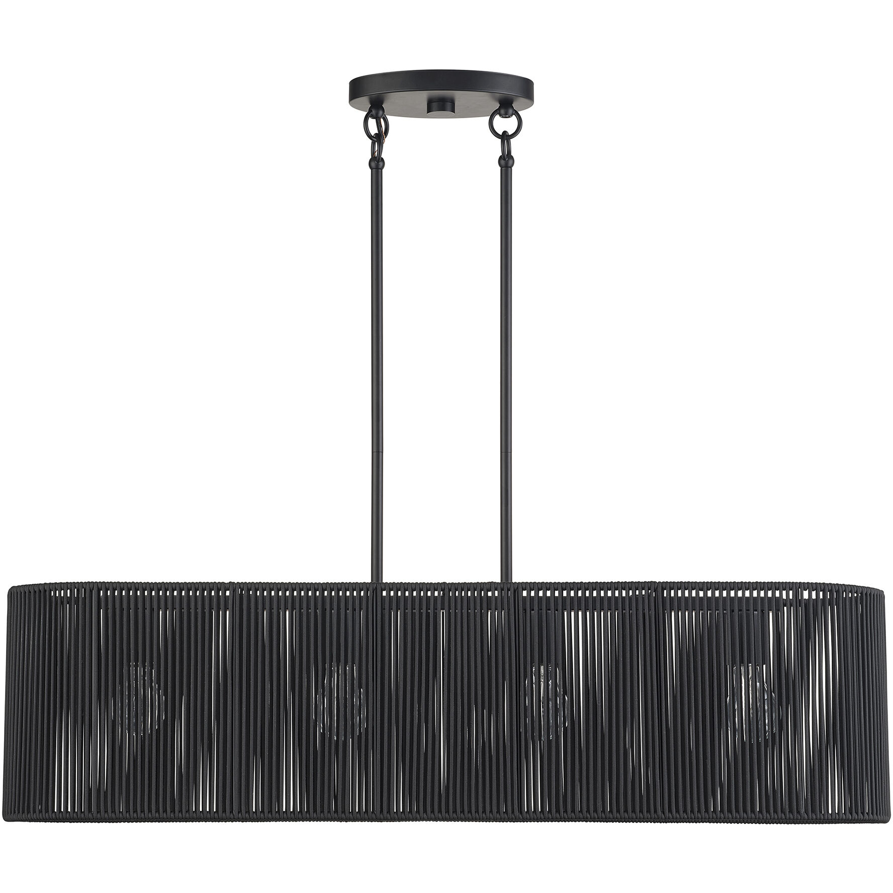 Acordia 4 Light 36 inch Black Linear Chandelier Ceiling Light, Large