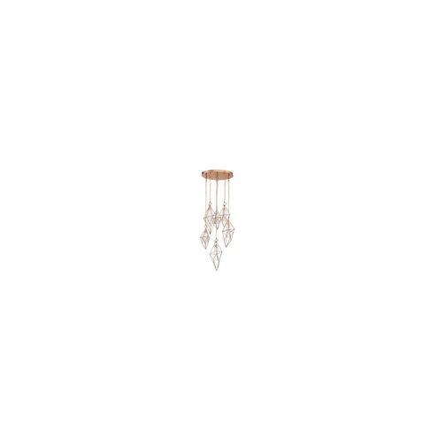 Verdino LED 25 inch Rose Gold Chandelier Ceiling Light