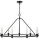 C&M by Chapman & Myers Keystone 9 Light 38 inch Aged Iron Chandelier Ceiling Light