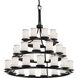 Textile 36 Light 42 inch Matte Black Chandelier Ceiling Light, Choices